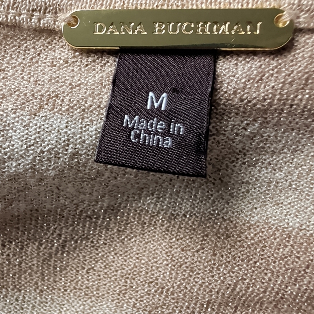 Dana Buchman Beige Striped Crew Neck Sweater - Picture 5 of 5